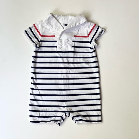 Janie and Jack Striped One Piece Size 6-12M - Picture 1 of 3